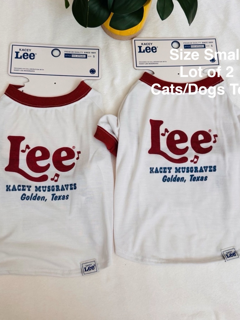 Kacey Lee Music Note Golden Texas Pet Tee for Cats and Dogs,Small